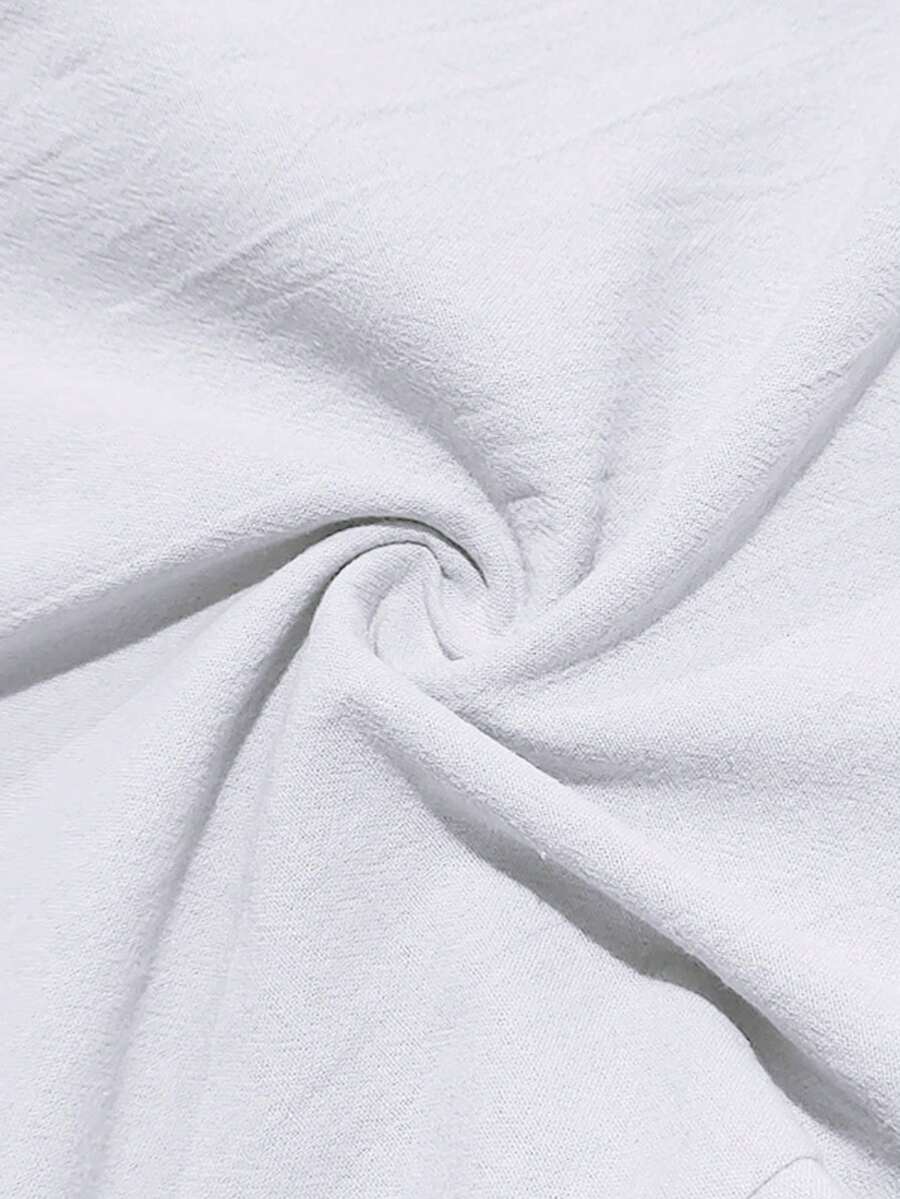 Pantalones casuales sueltos de lino negro tejido, adecuados para primavera/otoño/verano