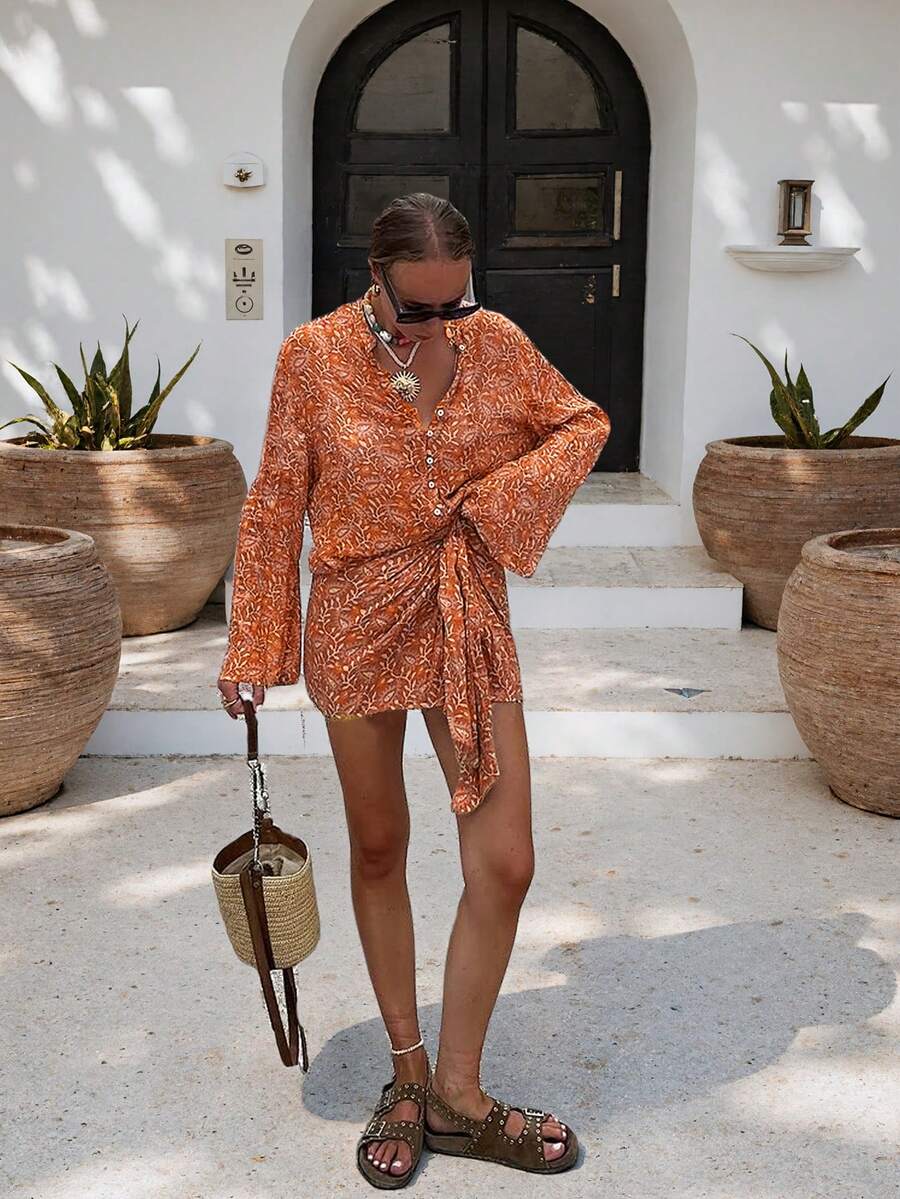 Conjunto de 2 piezas estilo bohemio elegante