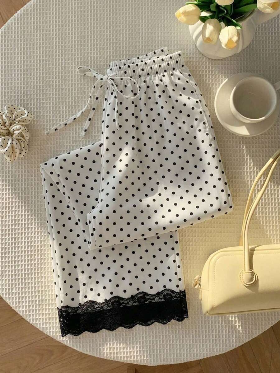 Pantalones casuales con estampado a cuadros para mujer.