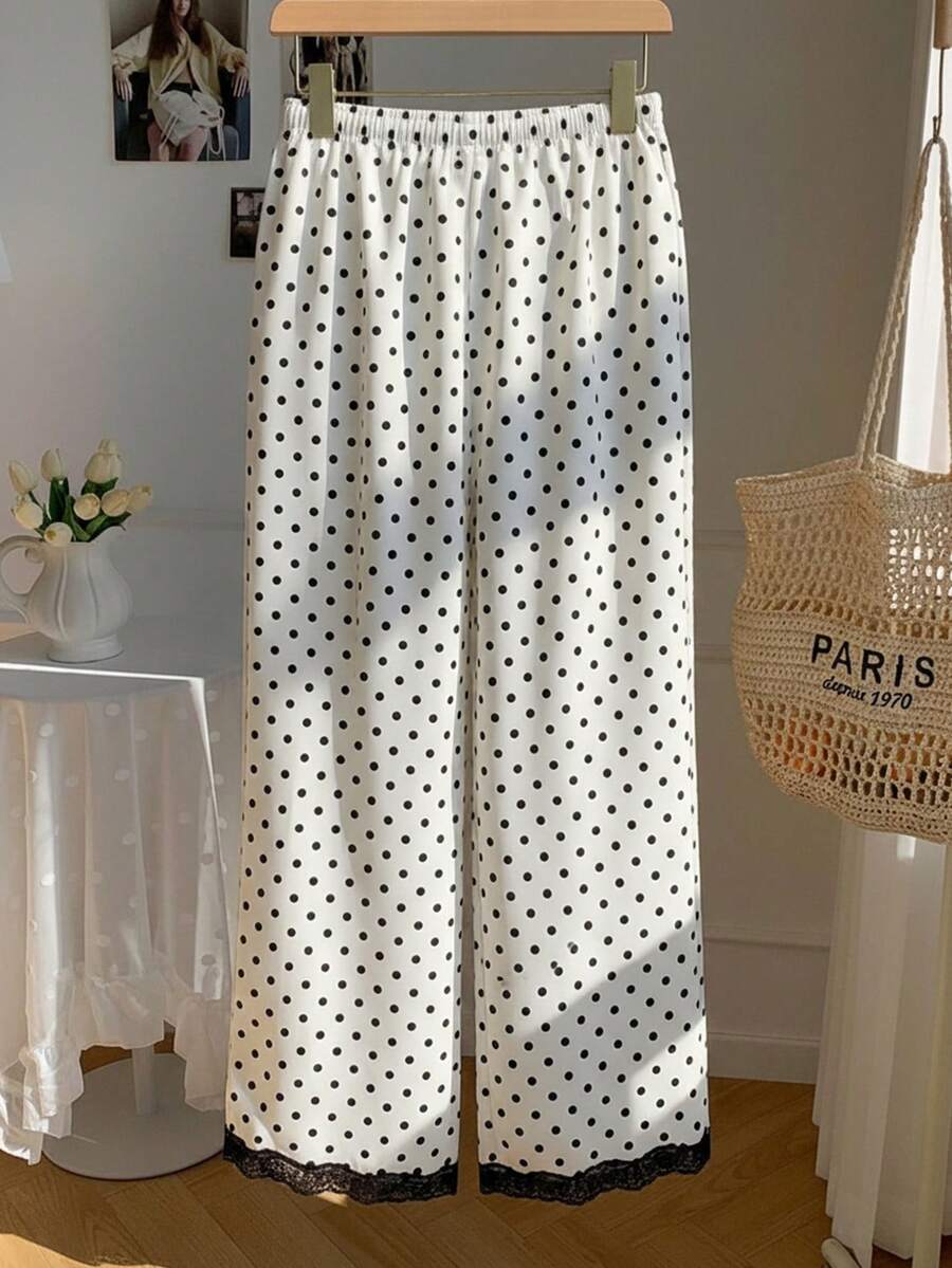 Pantalones casuales con estampado a cuadros para mujer.