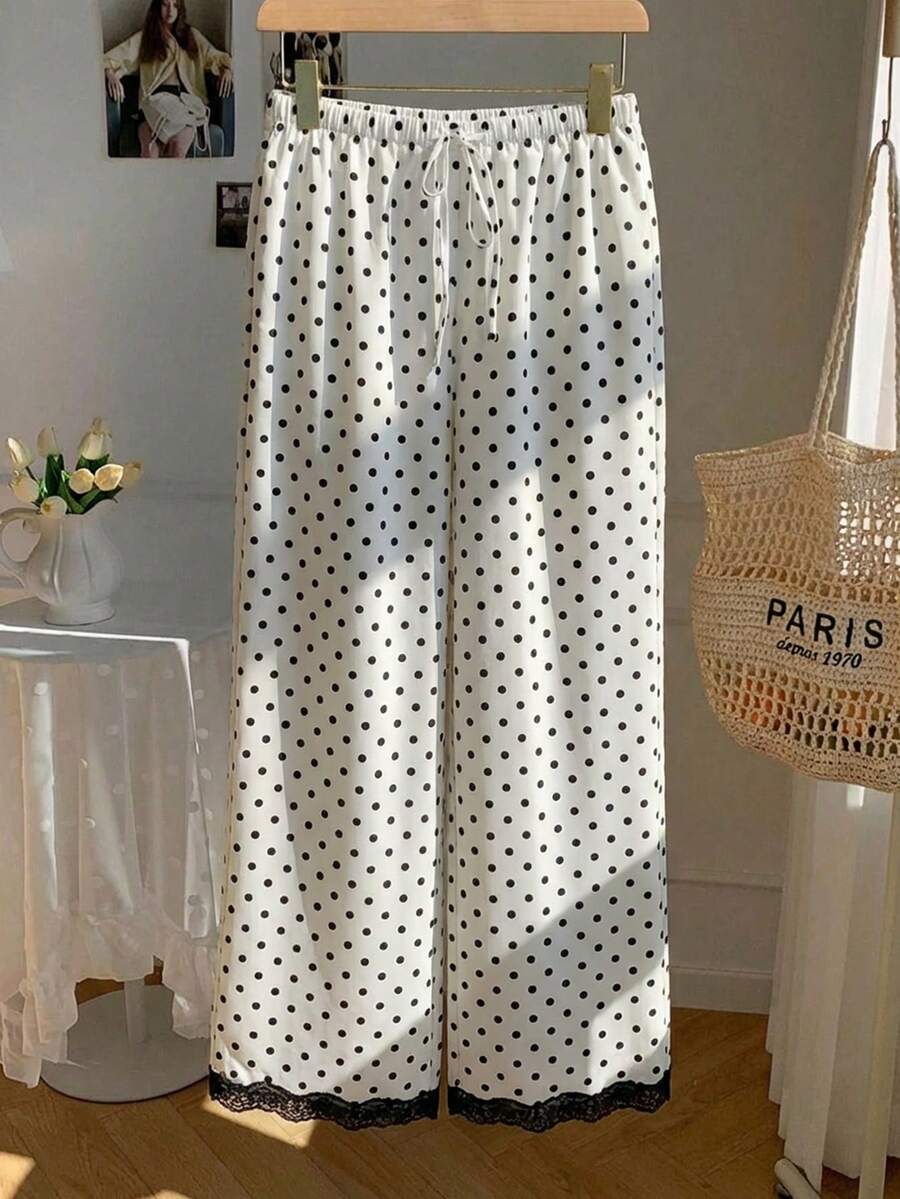 Pantalones casuales con estampado a cuadros para mujer.