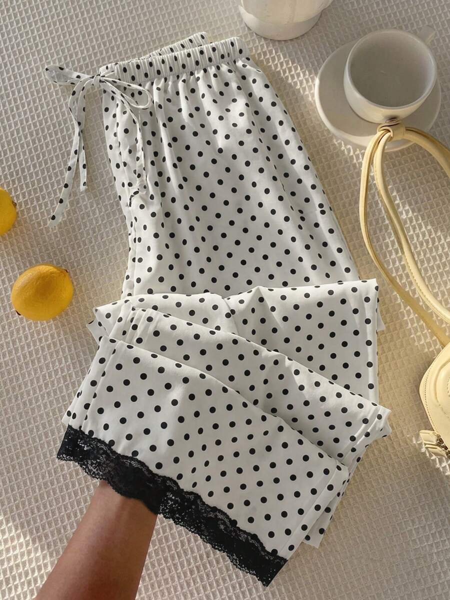 Pantalones casuales con estampado a cuadros para mujer.