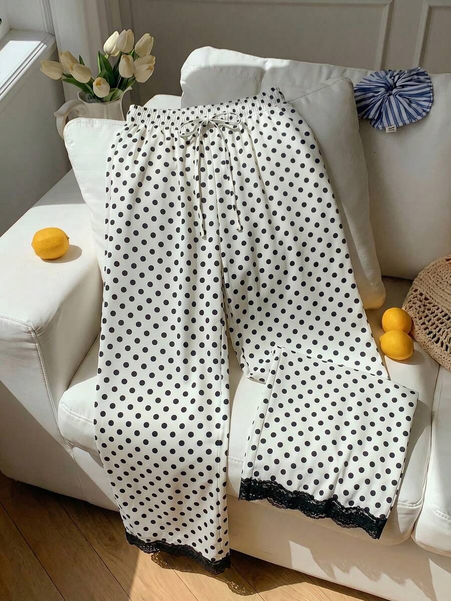 Pantalones casuales con estampado a cuadros para mujer.