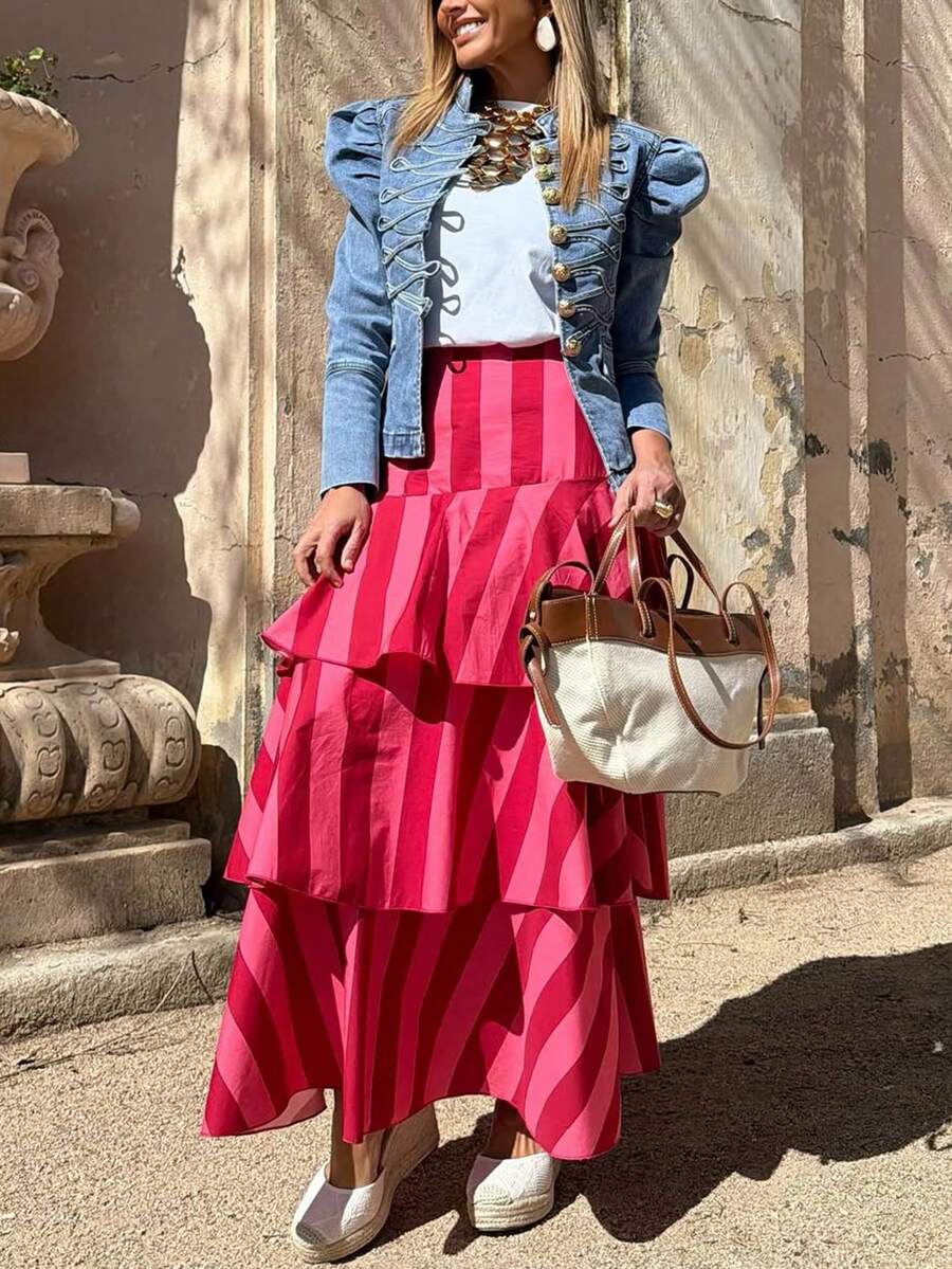 Falda Bohemiana a Rayas