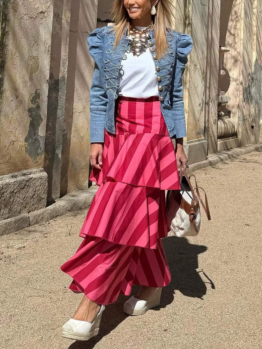Falda Bohemiana a Rayas