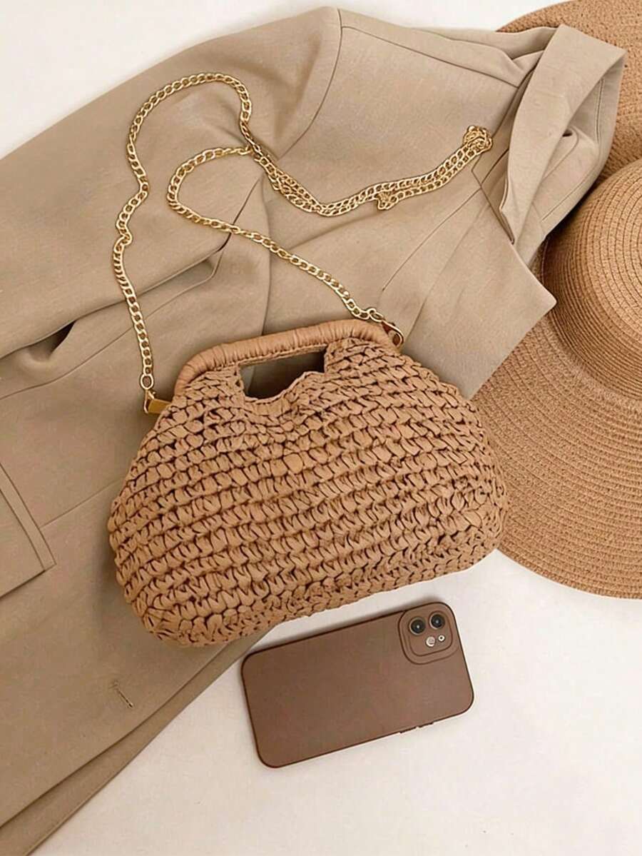 Bolso de mano tejido de moda