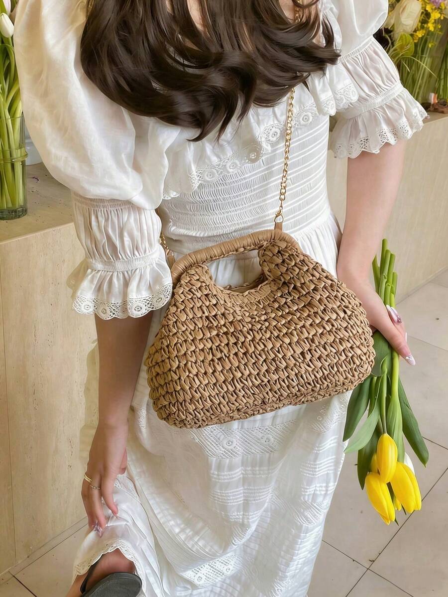Bolso de mano tejido de moda