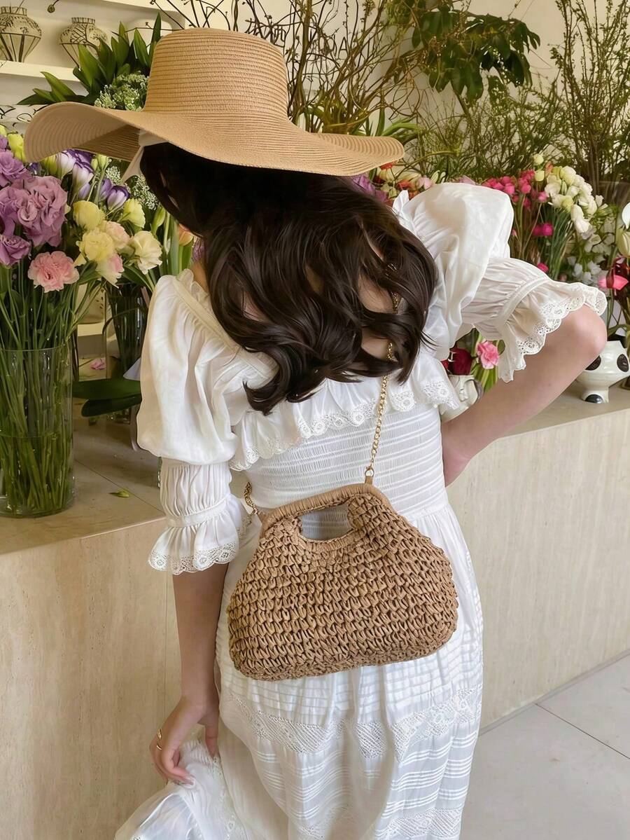 Bolso de mano tejido de moda