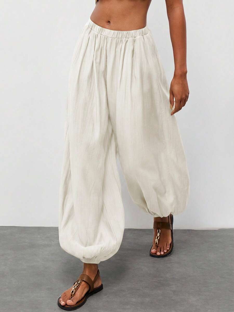 Maija Pantalones casuales de unicolor para mujer