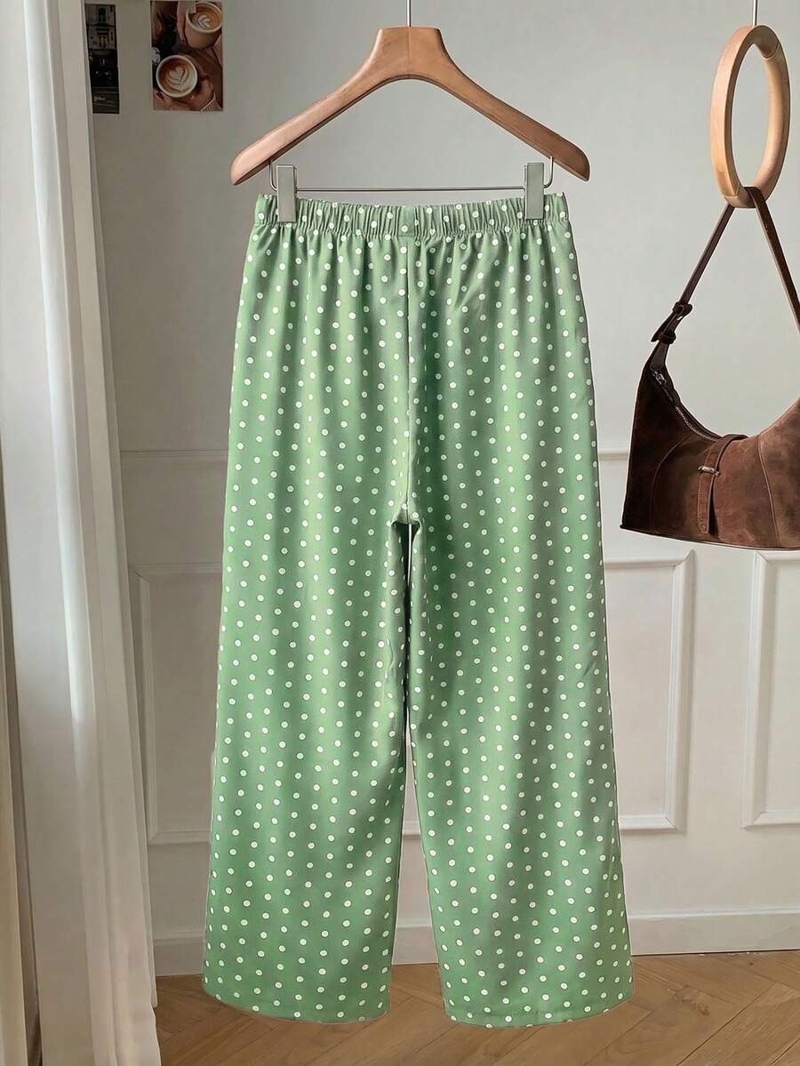 Pantalones casuales con estampado a cuadros para mujer.