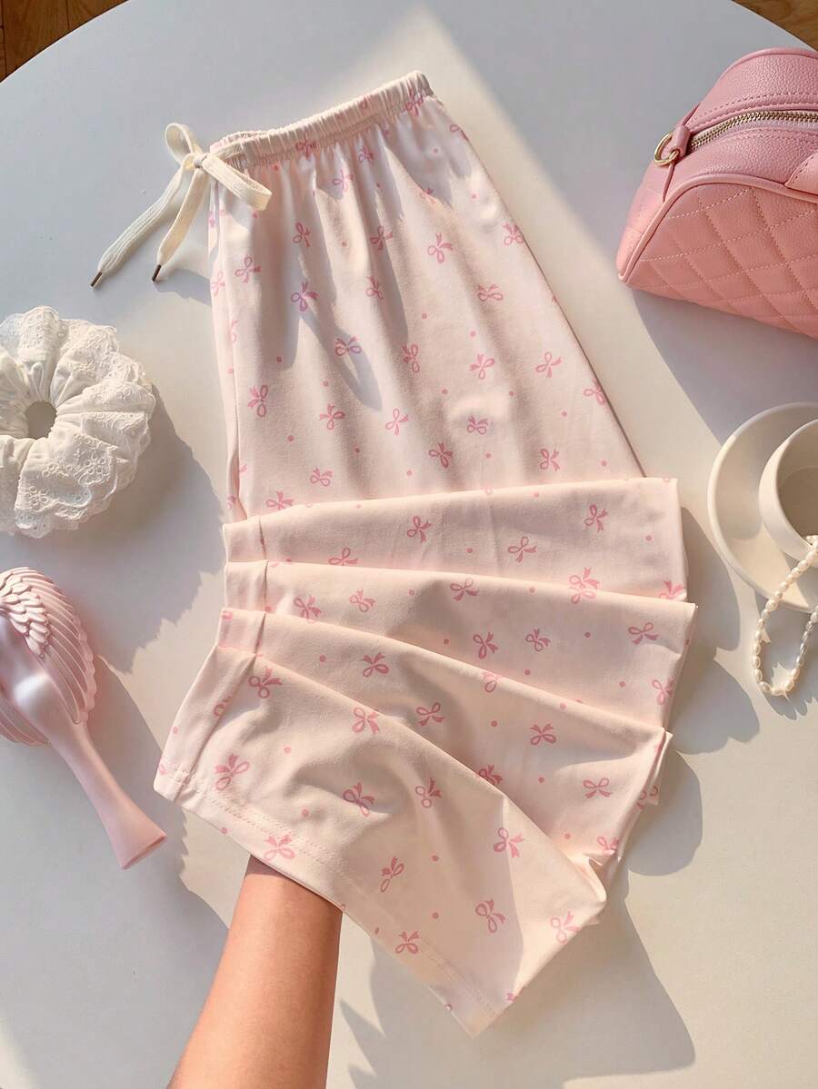 Pantalones casuales con estampado a cuadros para mujer.