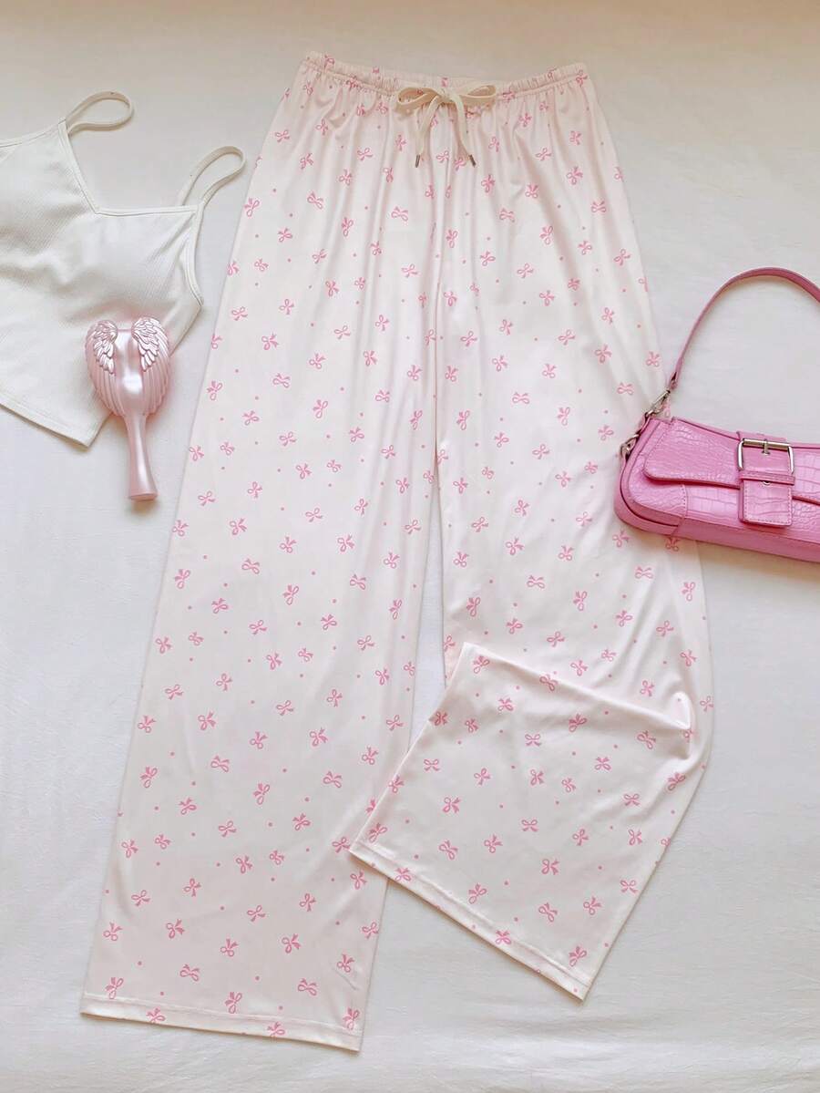Pantalones casuales con estampado a cuadros para mujer.