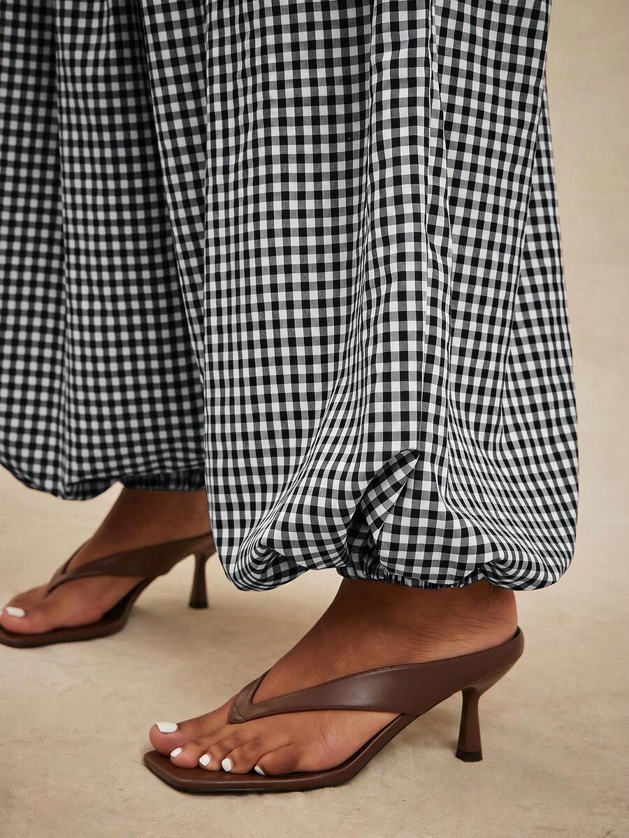 Pantalones de cintura alta, pantalón globo suelto y oversize.