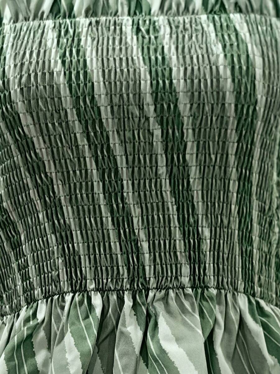 Bimba Conjunto de dos piezas con rayas y fruncido