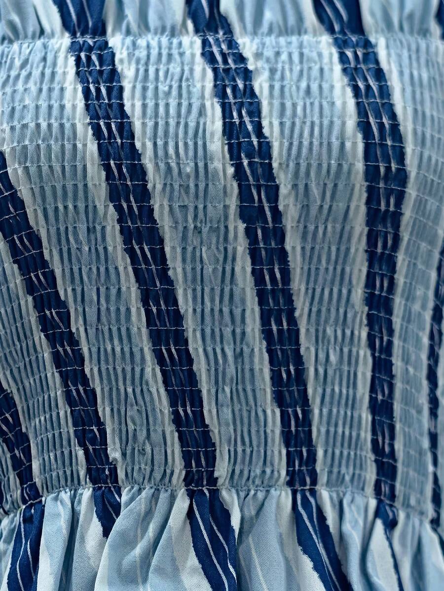 Bimba Conjunto de dos piezas con rayas y fruncido