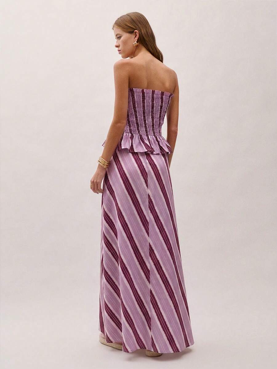 Bimba Conjunto de dos piezas con rayas y fruncido