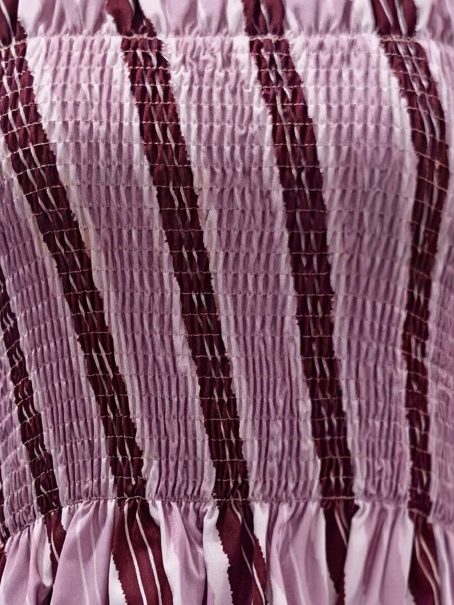 Bimba Conjunto de dos piezas con rayas y fruncido