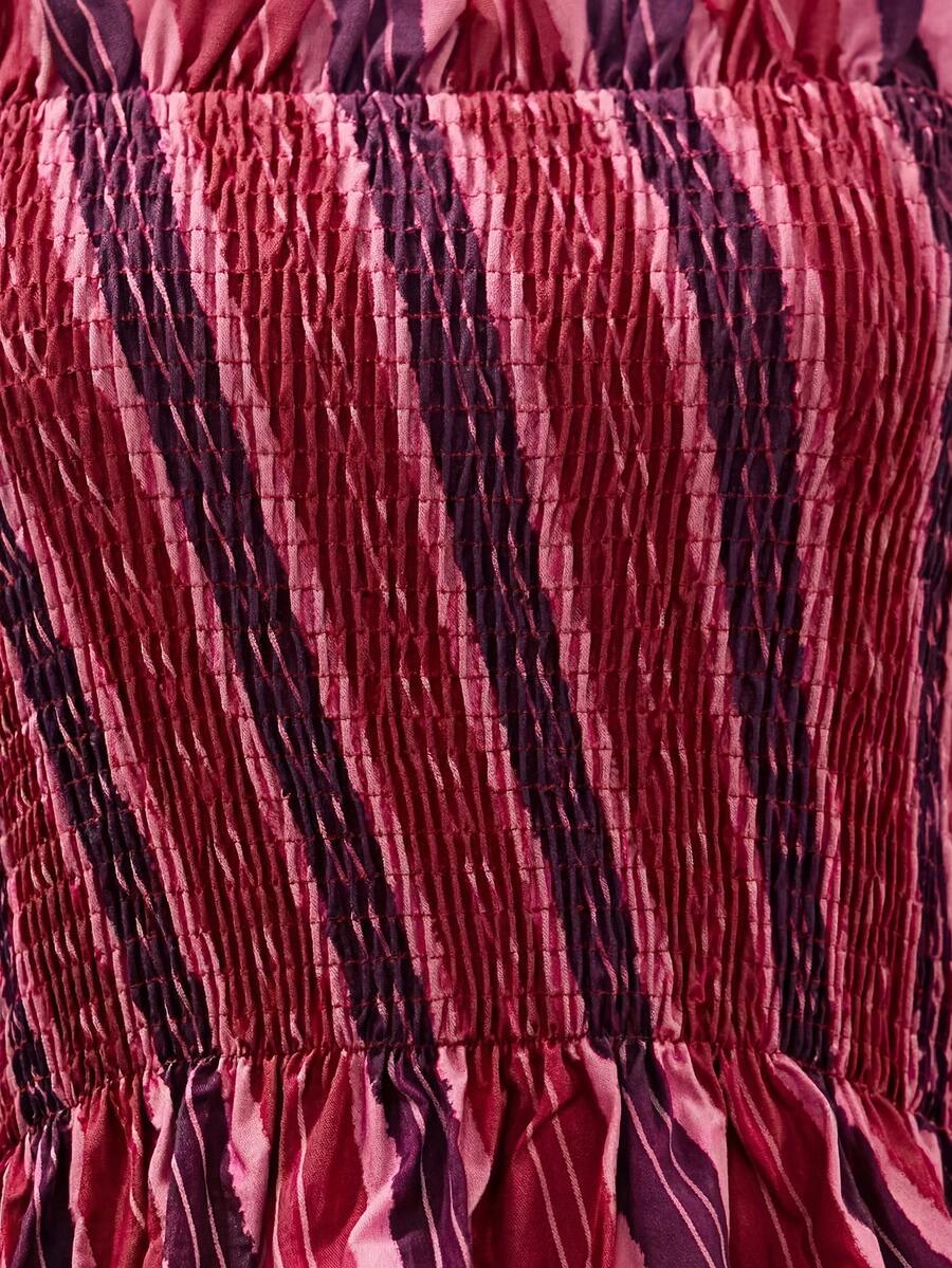 Bimba Conjunto de dos piezas con rayas y fruncido