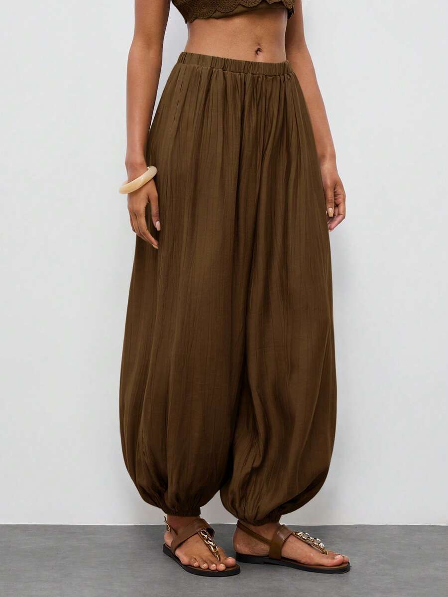 Maija Pantalones casuales de unicolor para mujer