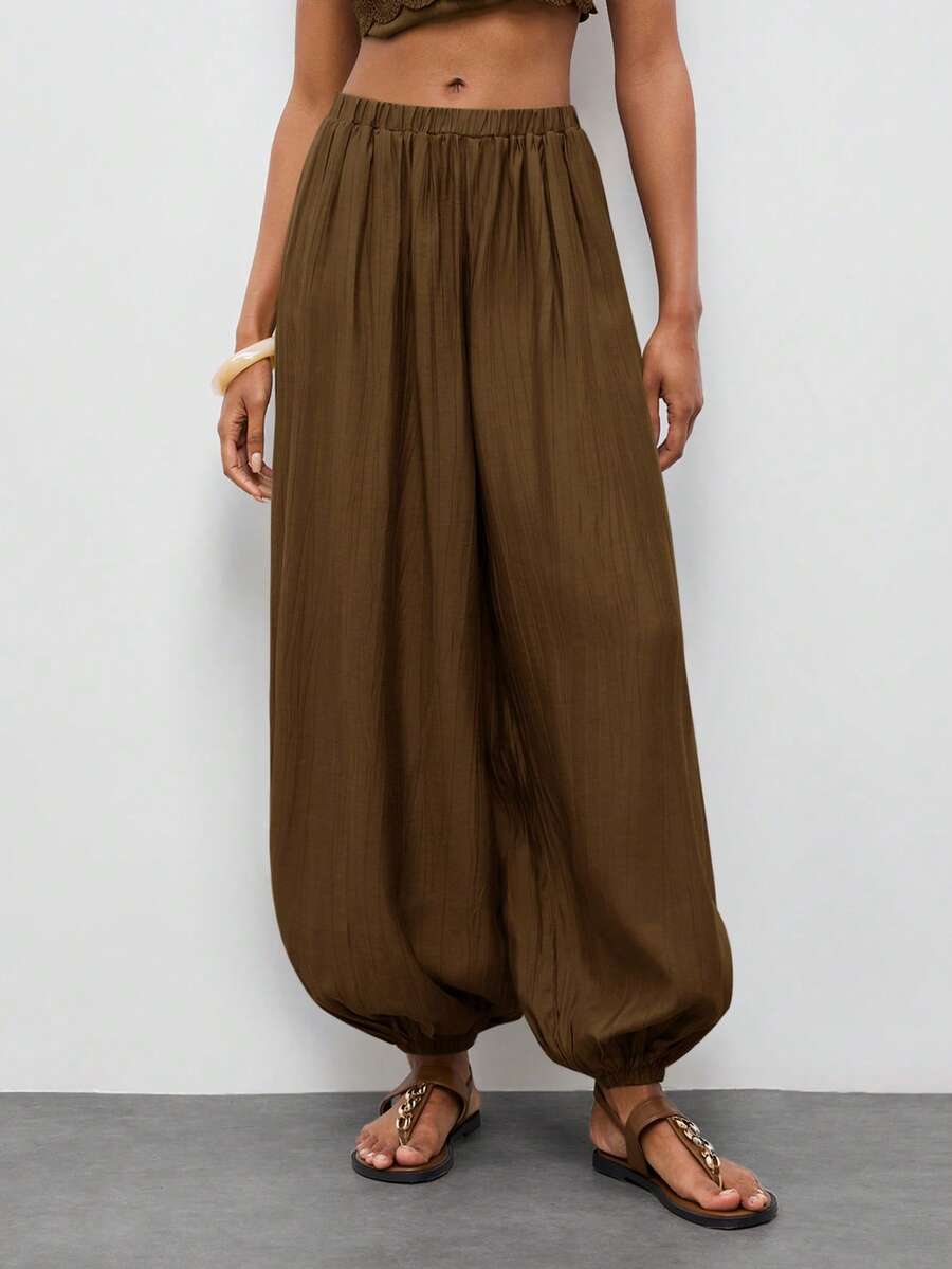 Maija Pantalones casuales de unicolor para mujer