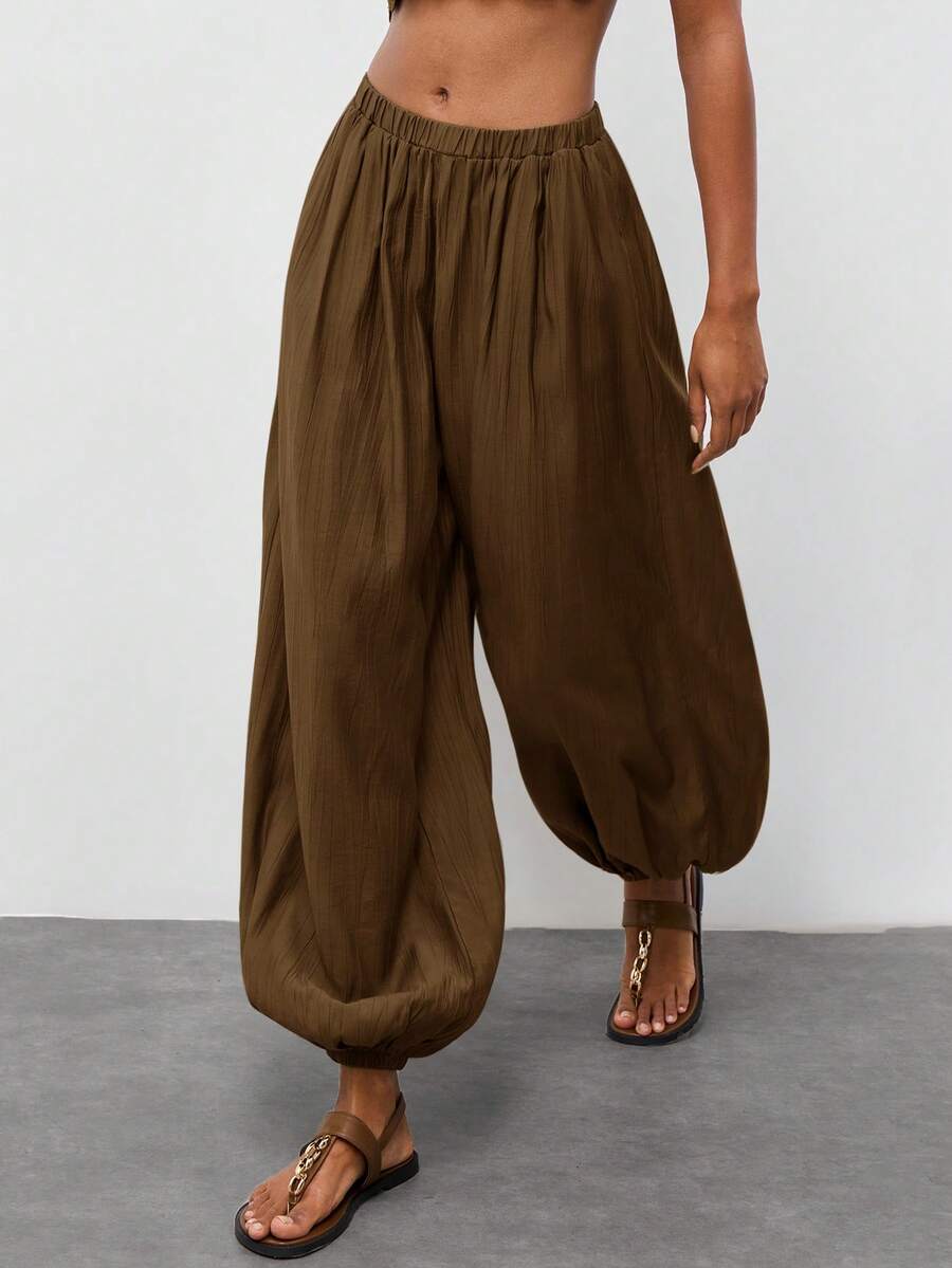 Maija Pantalones casuales de unicolor para mujer