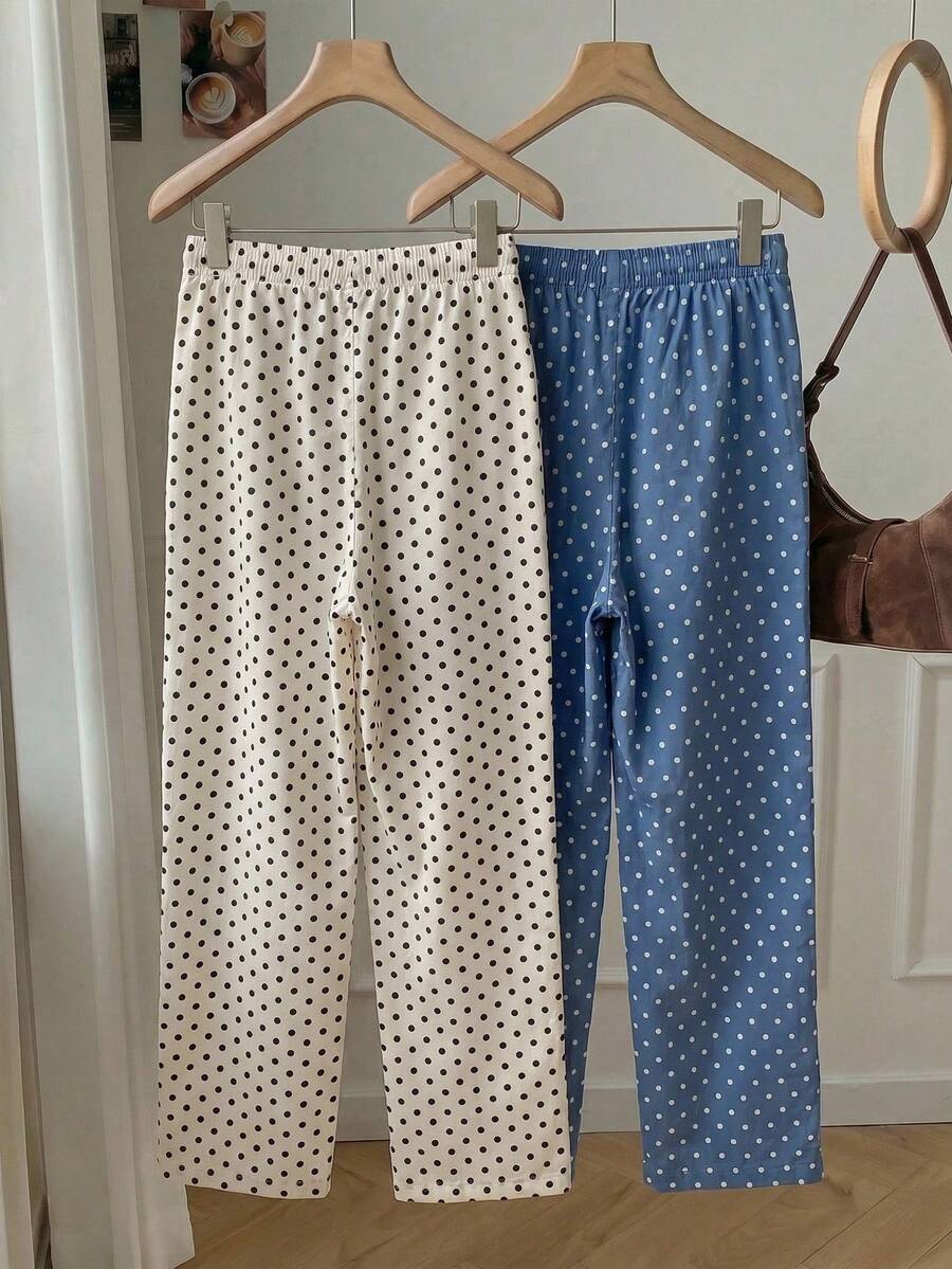 Pantalones casuales con estampado a cuadros para mujer.