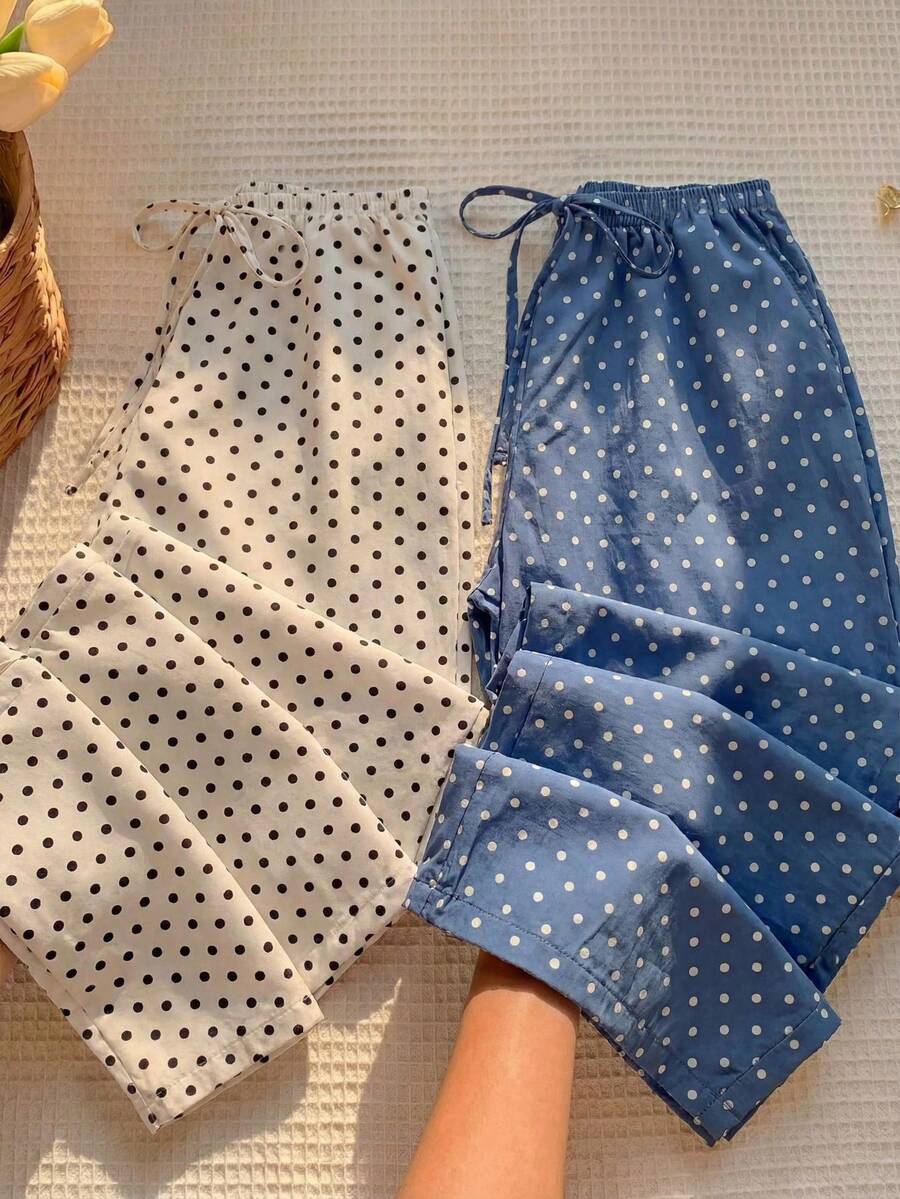 Pantalones casuales con estampado a cuadros para mujer.
