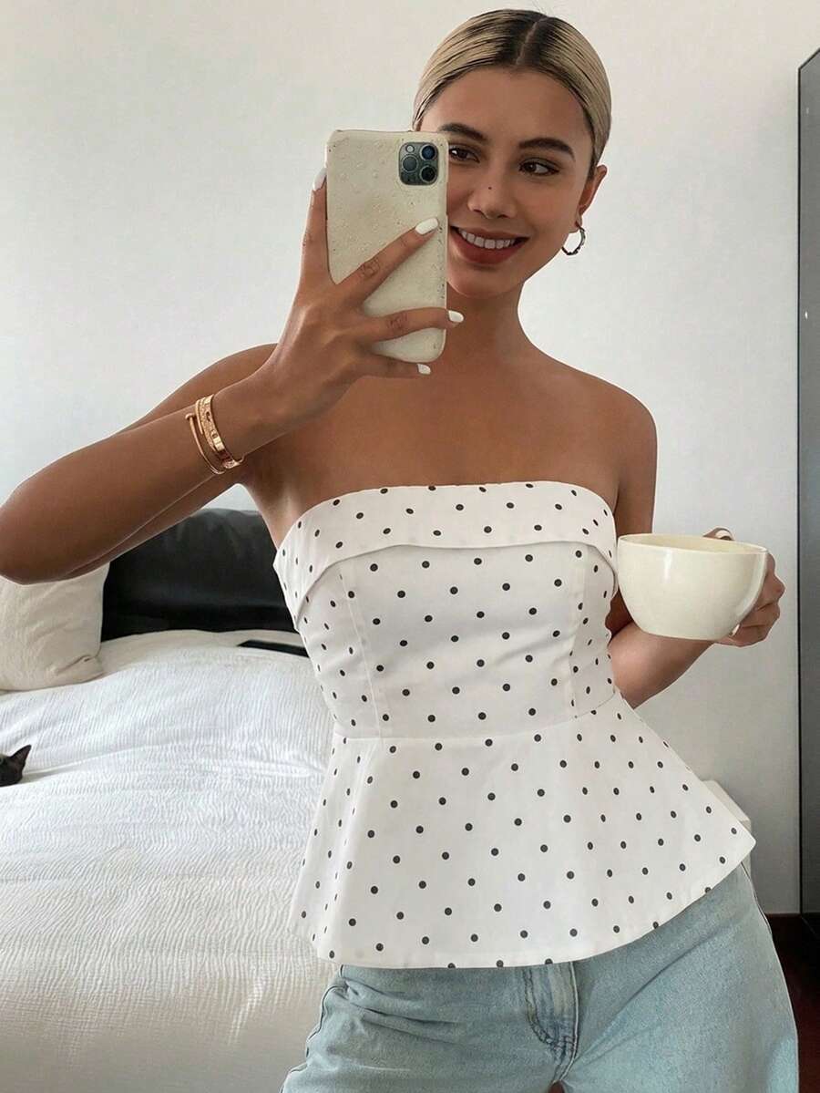 Top tubo casual de verano con estampado floral
