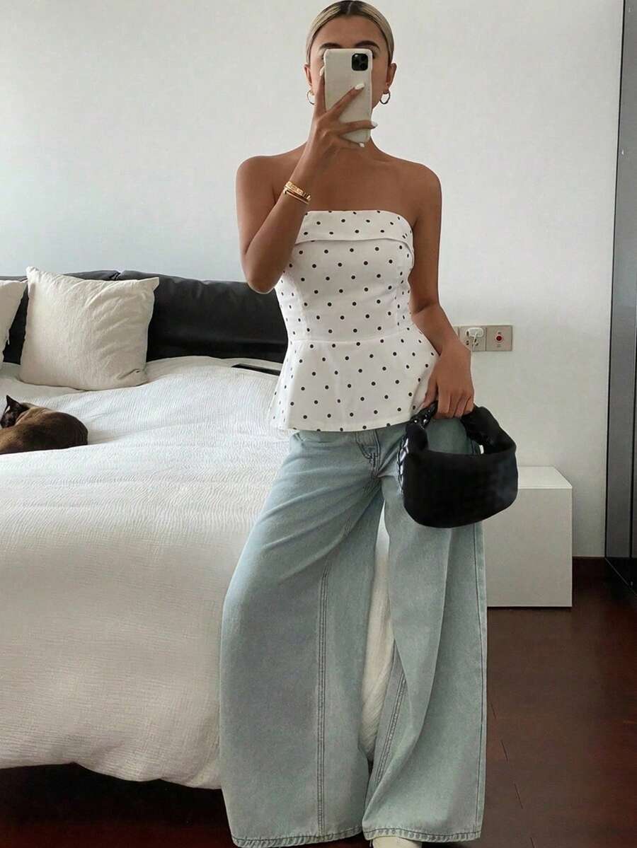 Top tubo casual de verano con estampado floral