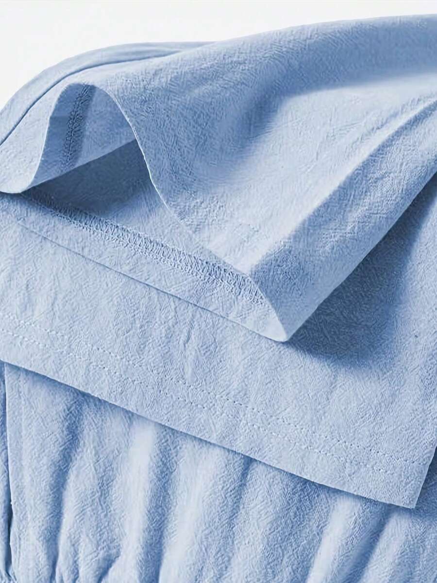 Pantalones casuales sueltos de lino negro tejido, adecuados para primavera/otoño/verano