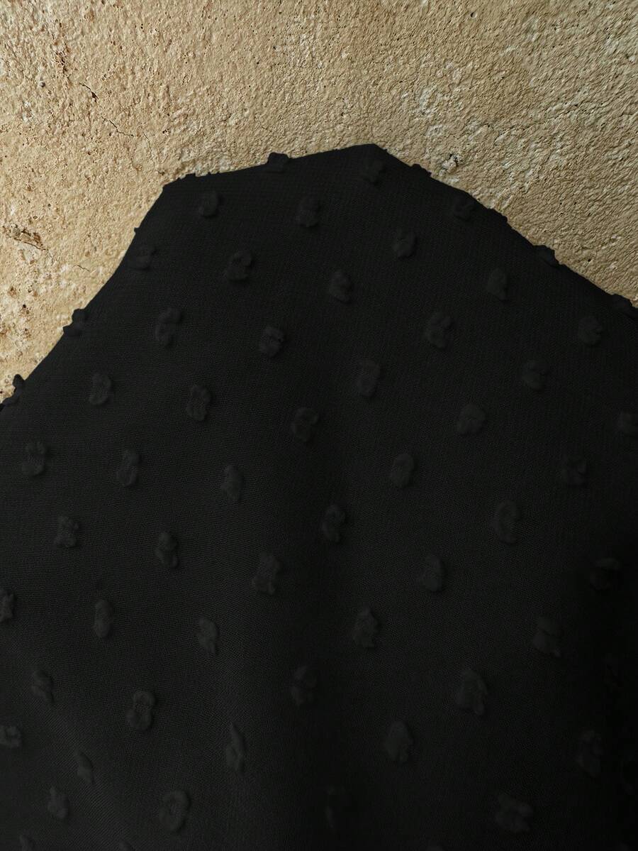 Blusa de verano casual de mujer con estampado de lunares y escote halter