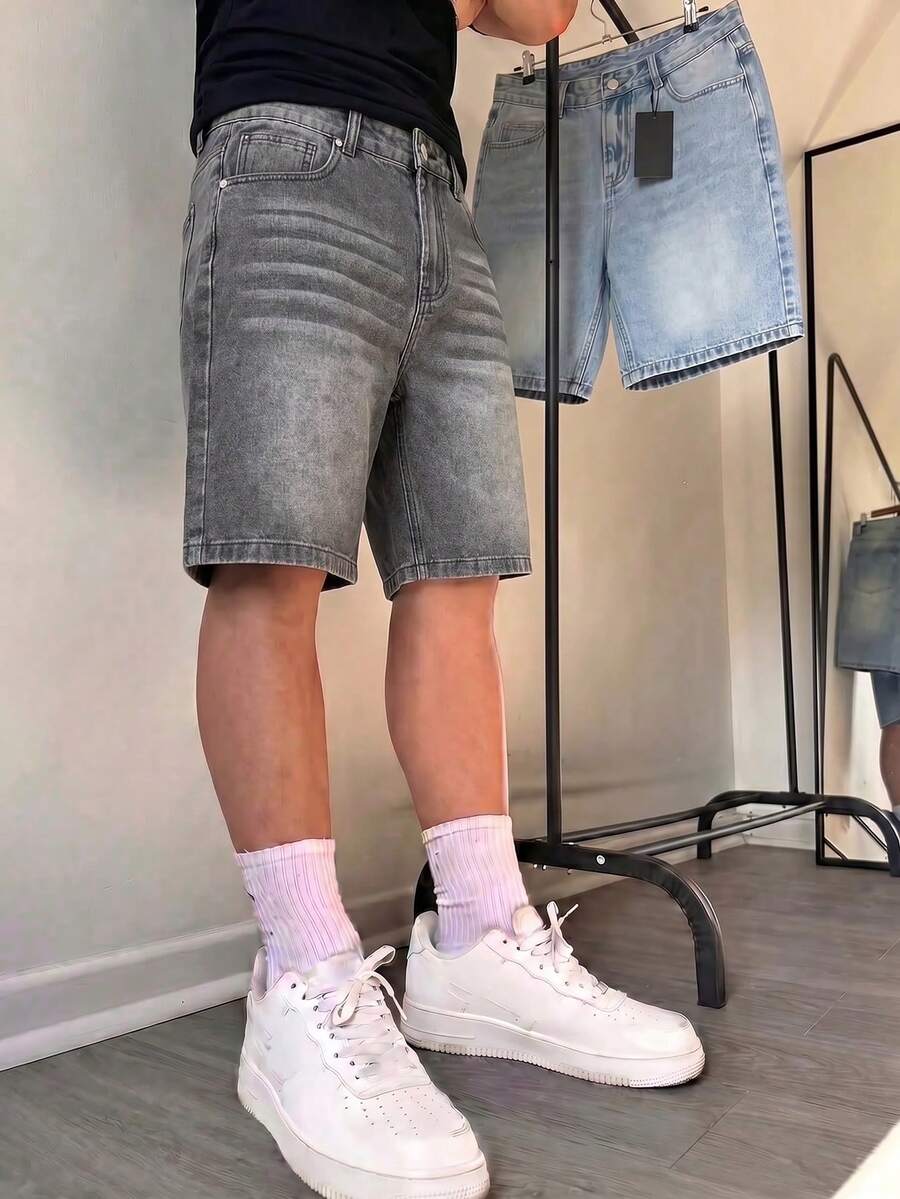 Shorts de mezclilla de 5 pulgadas de largo, pantalones de verano