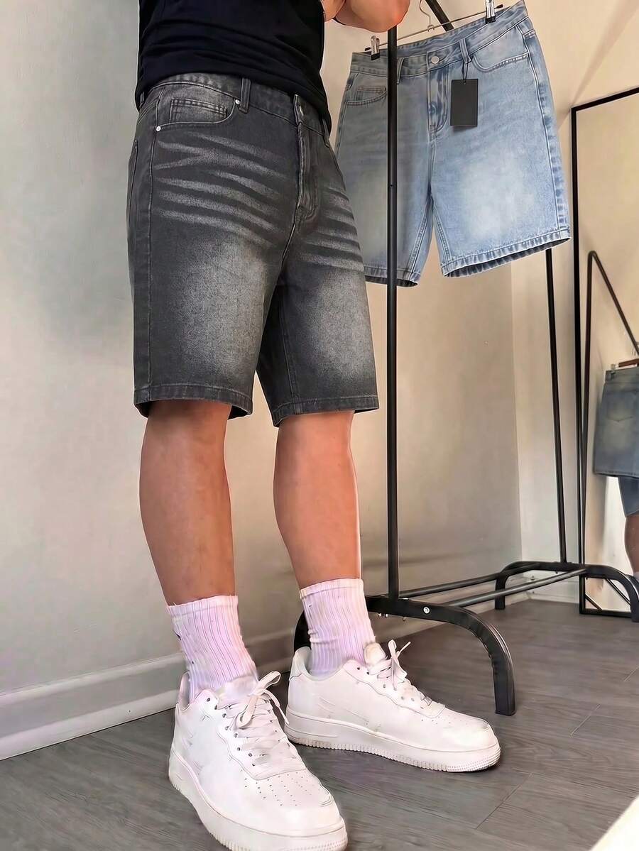 Shorts de mezclilla de 5 pulgadas de largo, pantalones de verano