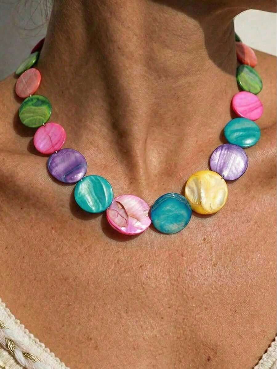 Pieza Collar de concha natural estilo Hawái