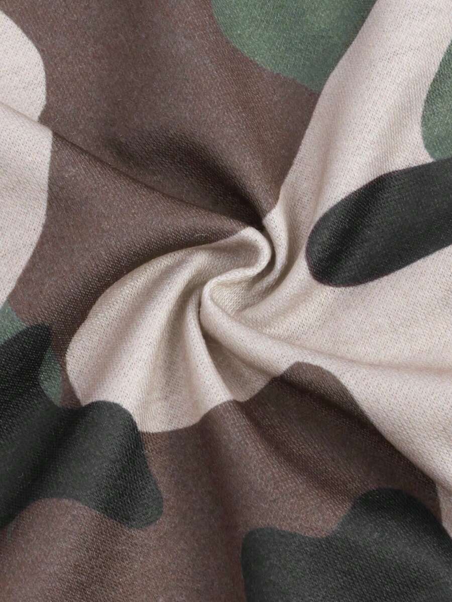 Camiseta suelta de hombro caído con estampado de letras casual para hombre