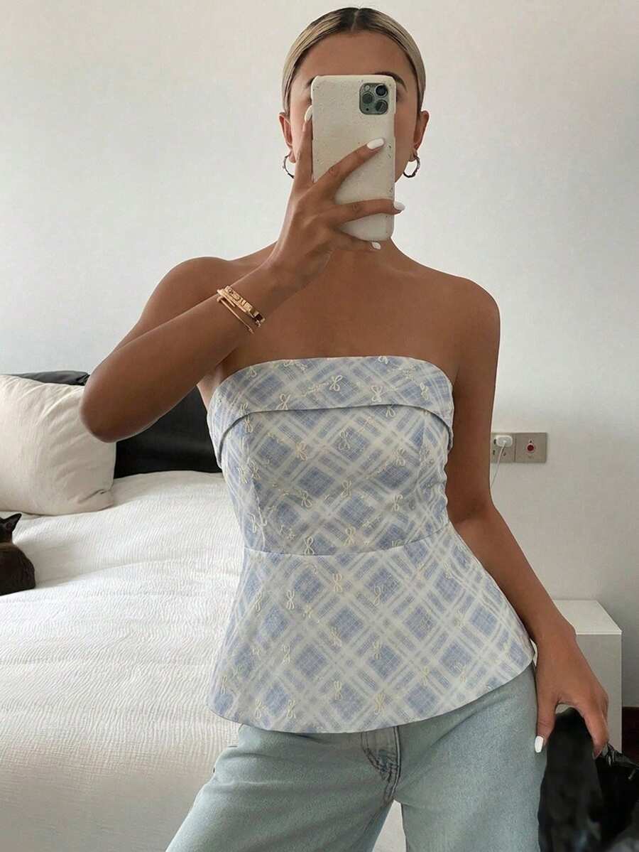 Top tubo casual de verano con estampado floral