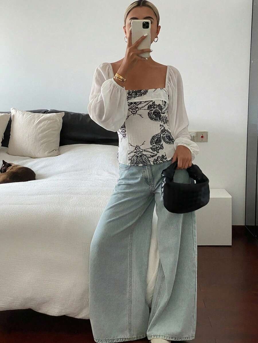 Top tubo casual de verano con estampado floral