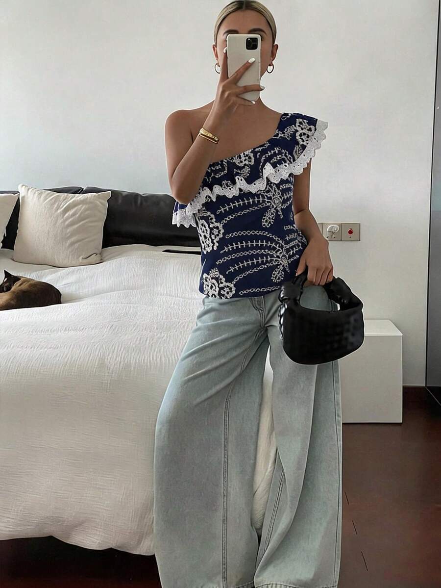 Top tubo casual de verano con estampado floral