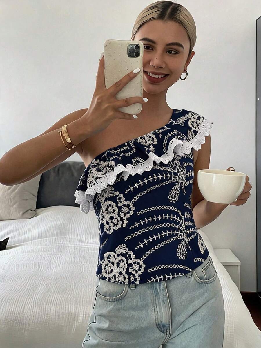 Top tubo casual de verano con estampado floral