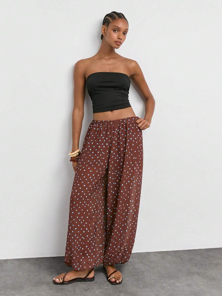 Maija Pantalones casuales de unicolor para mujer