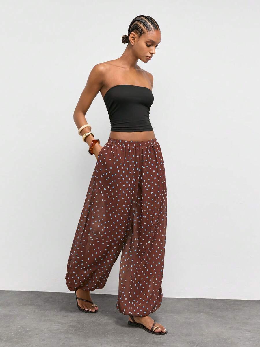 Maija Pantalones casuales de unicolor para mujer
