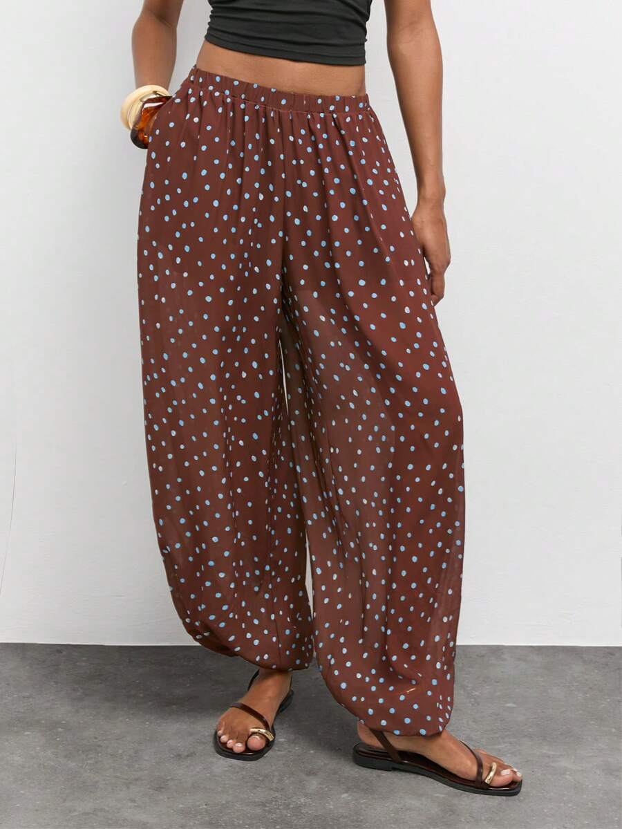 Maija Pantalones casuales de unicolor para mujer