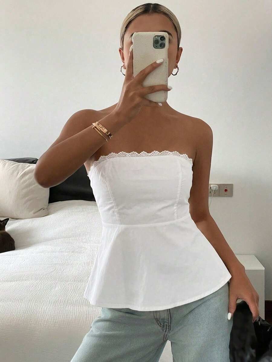 Top tubo casual de verano con estampado floral