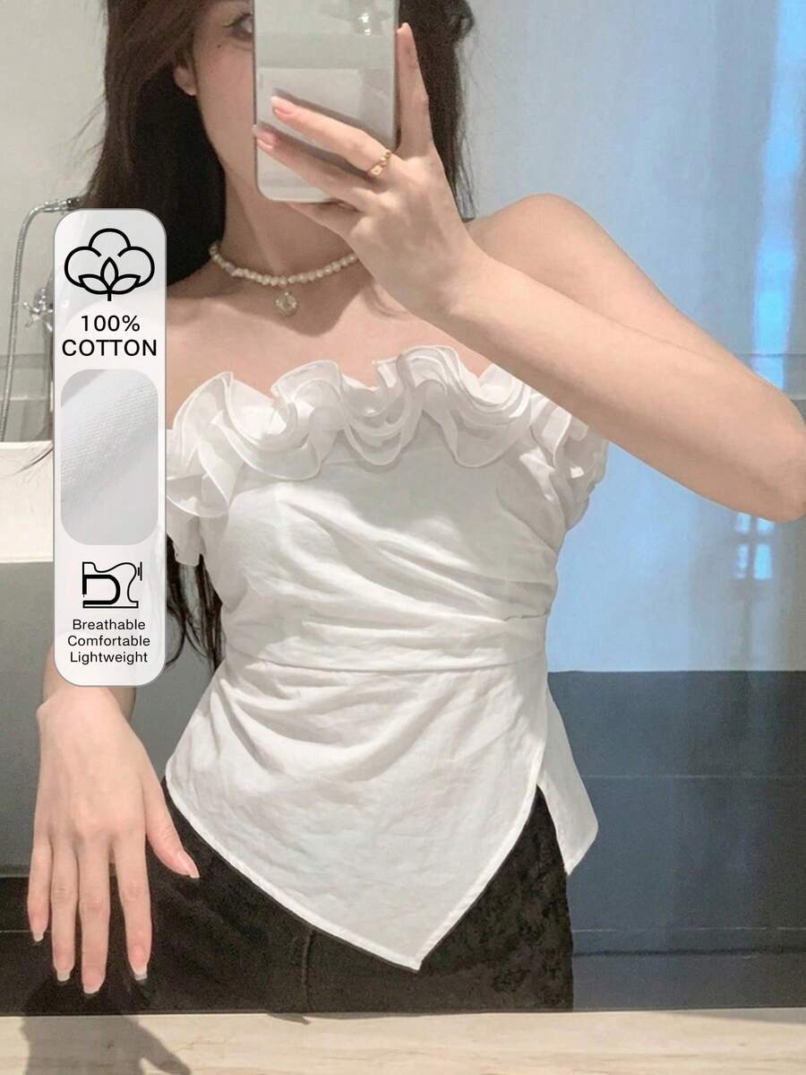 Top tubo casual de verano con estampado floral