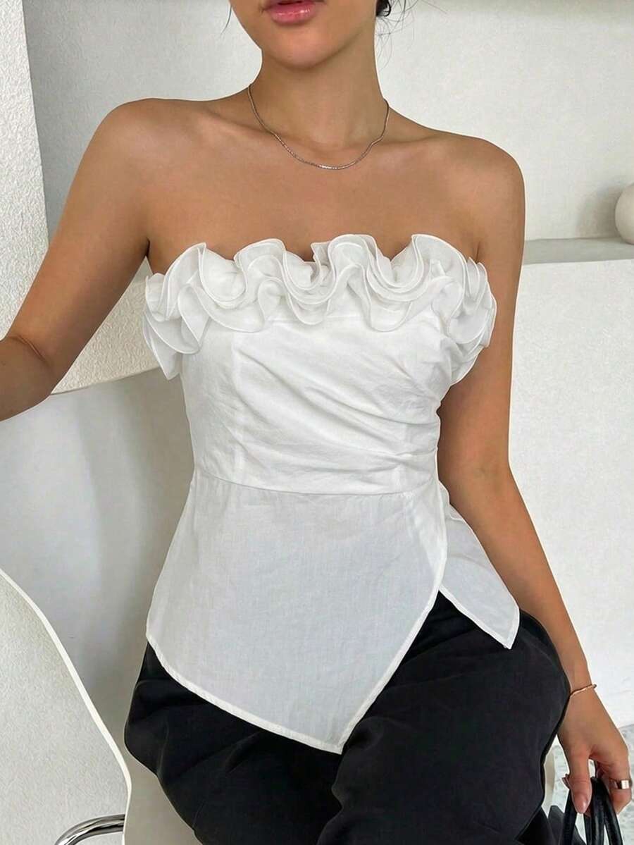 Top tubo casual de verano con estampado floral