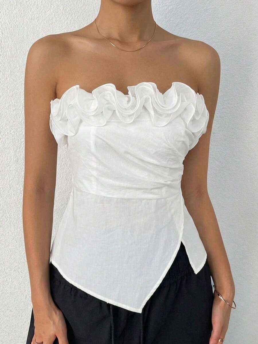 Top tubo casual de verano con estampado floral