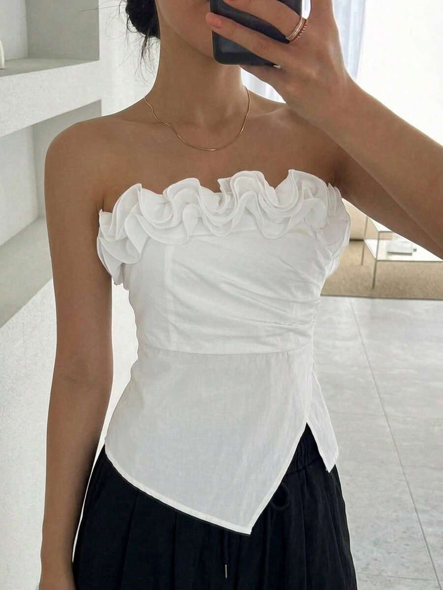 Top tubo casual de verano con estampado floral