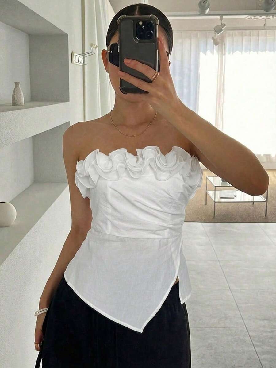 Top tubo casual de verano con estampado floral