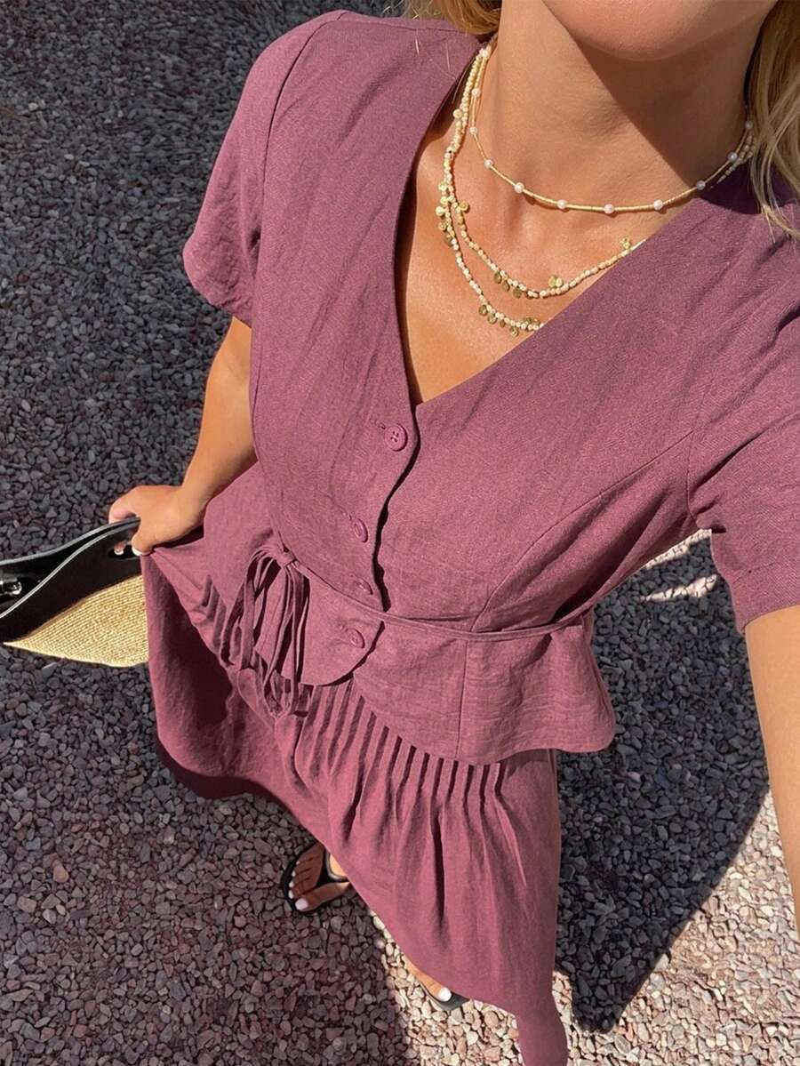 Conjunto de 2 piezas para mujer con top sin mangas