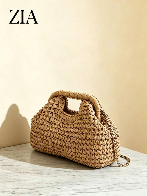 Bolso de mano tejido de moda